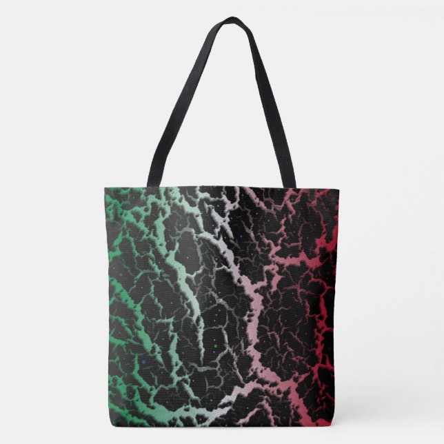 Risse Lava - grün/weiß/rot Tasche (Vorderseite)