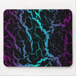Risse Leerlaufbahn - Lila/Cyan Mousepad