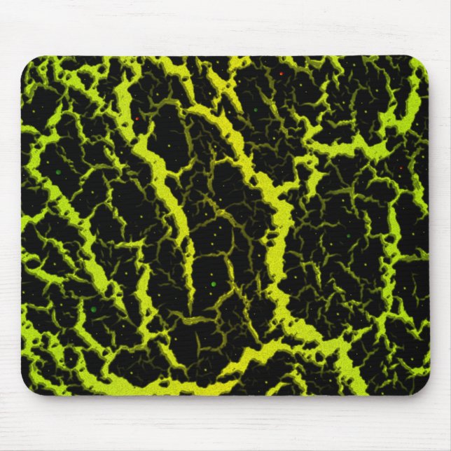 Risse Leerlaufbahn - Limon/gelb Mousepad (Vorne)