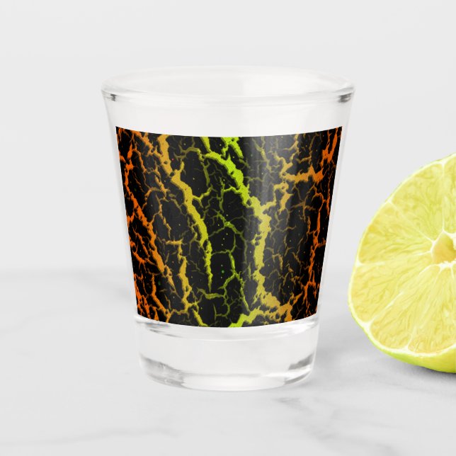 Risse Leerlaufbahn - Orange/Limon Schnapsglas (Vorderseite)