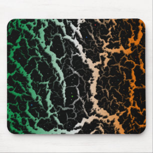 Risse Leerlauflava - grün/weiß/orange Mousepad