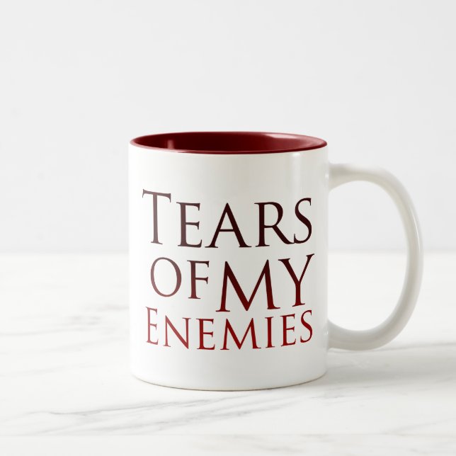 Risse meiner Feinde Zweifarbige Tasse (Rechts)