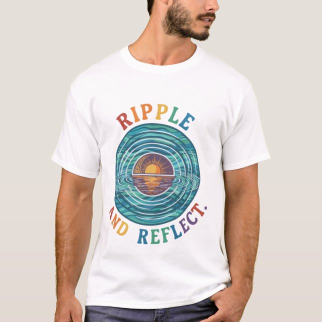 "Risse und Reflektion | Minimalistischer grafische T-Shirt (Vorderseite)
