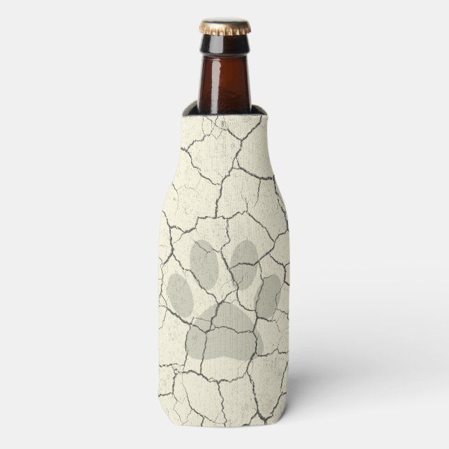 Risse Weiße Tierpfanne Druckflasche Cooler Flaschenkühler (Flaschenvorderseite)