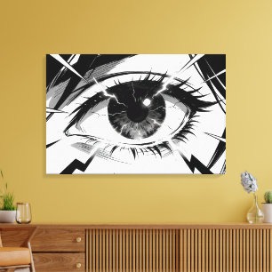 Rissige Anime-Augen-Leinwanddruck Leinwanddruck