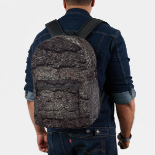 Rissige Asphaltstraße graue Linien Bedruckter Rucksack