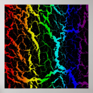 Rissige Raumlava - Lichtspektrum Poster