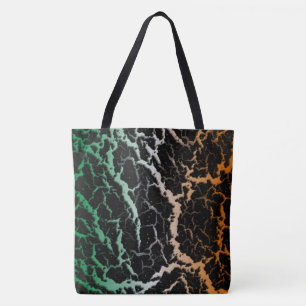 Rissige Space Lava - Grün/Weiß/Orange Tasche