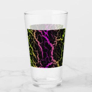 Rissige Space Lava - Limette/Rosa Glas