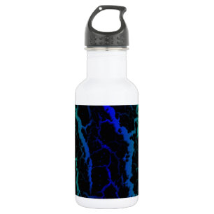 Rissige Weltraumlava - Grün/Blau Edelstahlflasche