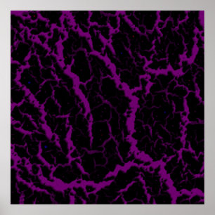 Rissige Weltraumlava - Lila Poster