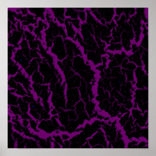 Rissige Weltraumlava - Lila Poster