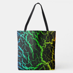 Rissige Weltraumlava - Regenbogen BCGYR Tasche