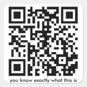 Rissrolle qr-Code Quadratischer Aufkleber