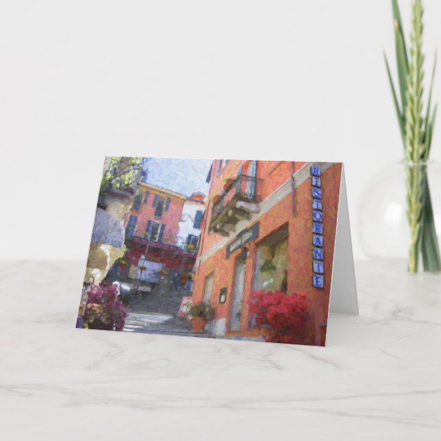 "Ristorante Bilacus, Bellagio" Grußkarte Karte (Vorderseite)