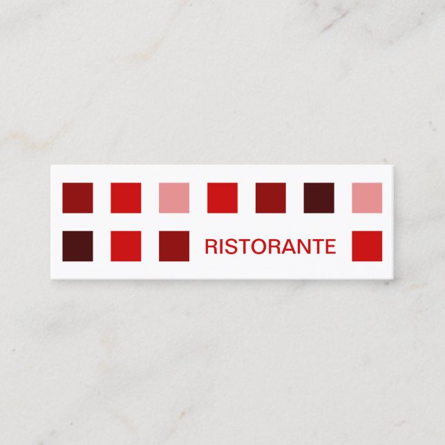RISTORANTE (Mod-Quadrate) Mini Visitenkarte (Vorderseite)