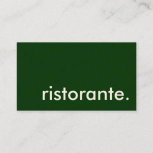Ristorante. Visitenkarte