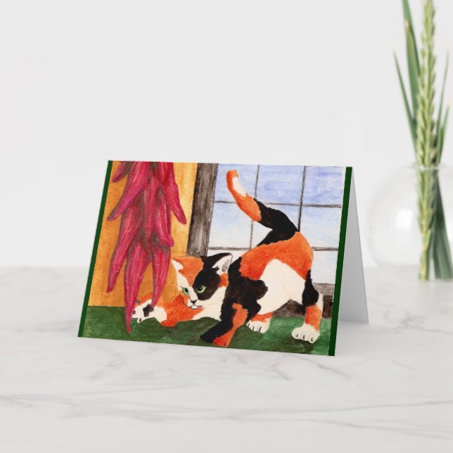 Ristra Miezekatze Feiertagskarte (Vorderseite)