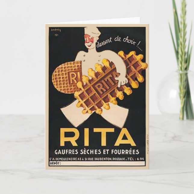 Rita Biscuits Vintage Ad Karte (Vorderseite)