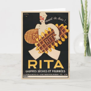 Rita Biscuits Vintage Ad Karte