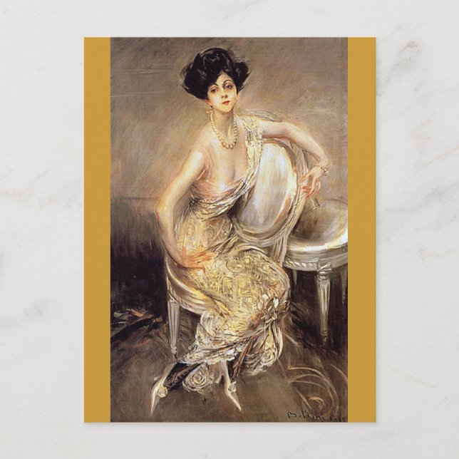 Rita de Acosta Leydig - Boldini Postkarte (Vorderseite)