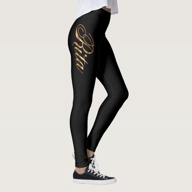 Rita gold Design Lettering Leggings (Rechts)