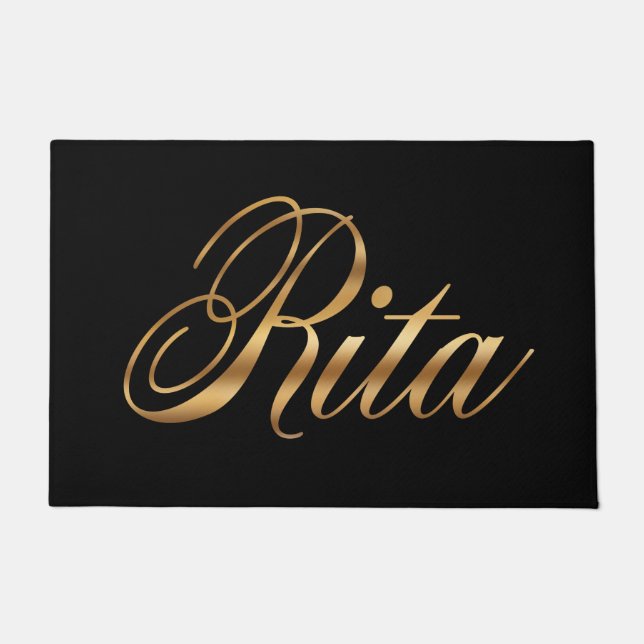 Rita gold Design Lettering Türmatte (Vorderseite)