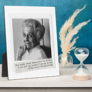 Rita Levi-Montalcini Zitat Frauen in der Wissensch Fotoplatte