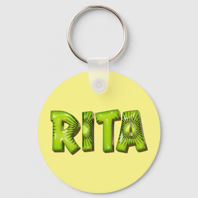 Rita Name Kiwi Design Schlüsselanhänger (Vorderseite)