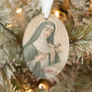 Rita von Cascia (M 015) Oval Acrylic Ornament