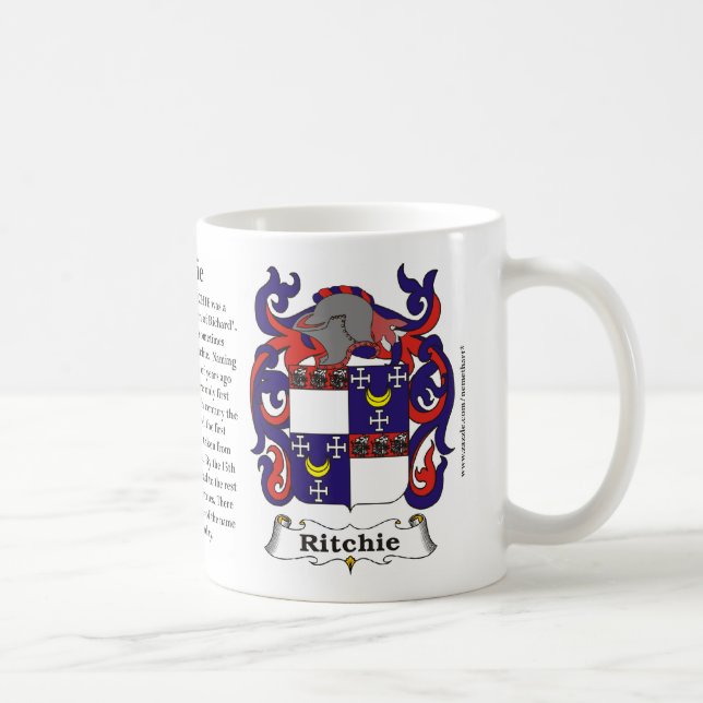Ritchie Familien-Wappen Tasse (Rechts)