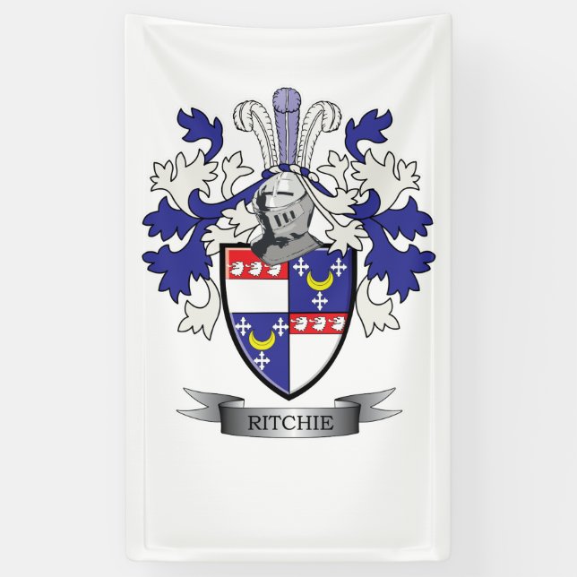 Ritchie Familienwappen-Wappen Banner (Vertikal)