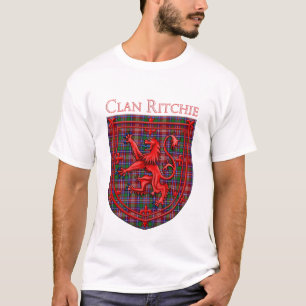 Ritchie Tartan Scottish Kariert Lion Rampant T-Shirt