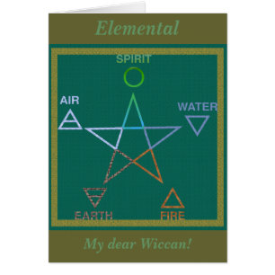 Rites élémentaires de pentagone étoilé de Wiccan