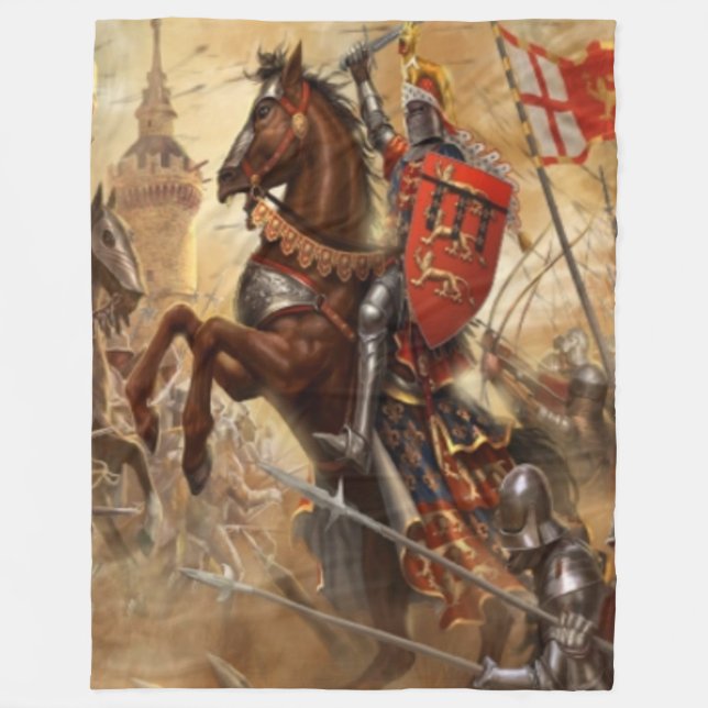 RITTER AUF PFERD FLEECEDECKE (Vorderseite)