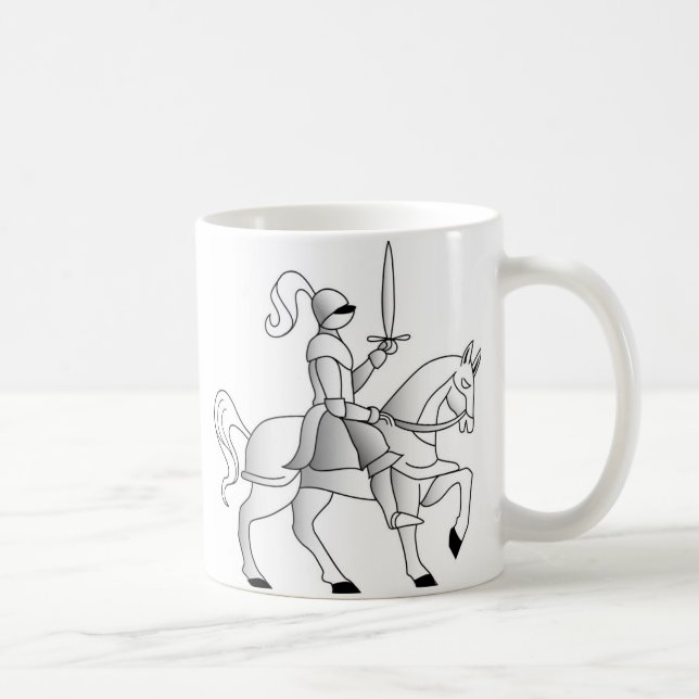 Ritter auf Pferd Kaffeetasse (Rechts)