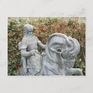 Ritter auf Pferd Postkarte