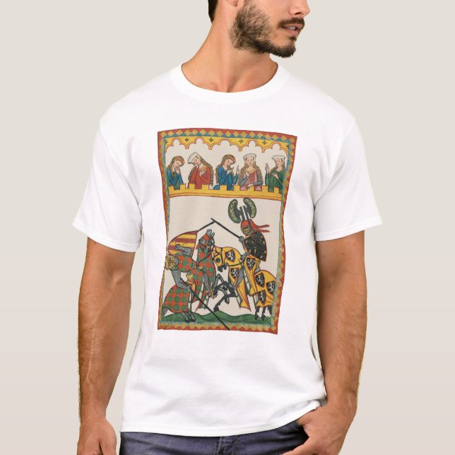 Ritter bei einem Turnier spielen T-Shirt (Vorderseite)