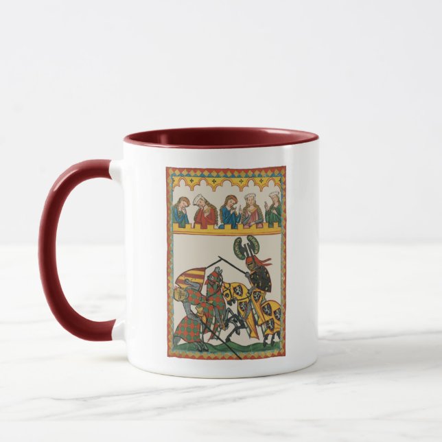 Ritter bei einem Turnier spielen Tasse (Links)