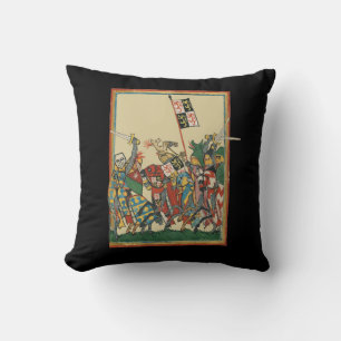 Ritter Charging, Codex Manesse aus dem 14. Jahrhun Kissen