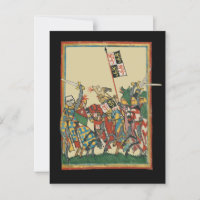 Ritter Charging, Codex Manesse aus dem 14. Jahrhun