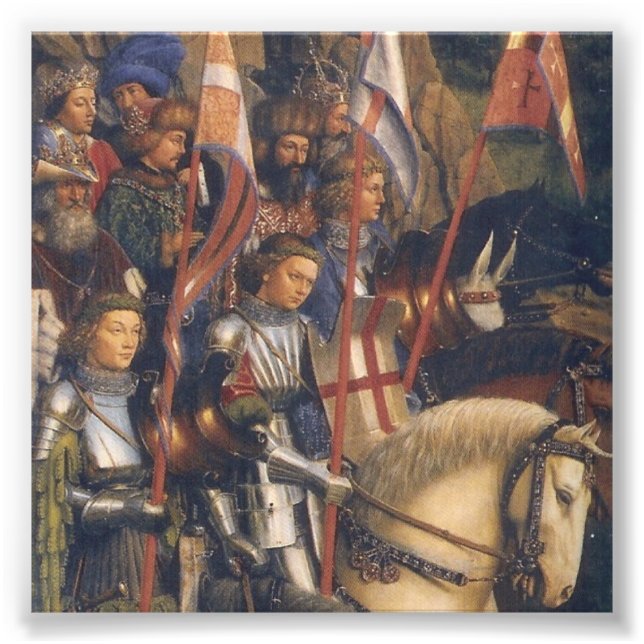 Ritter Christi (Gent Altarpiece), Jan van Eyck Fotodruck (Vorne)