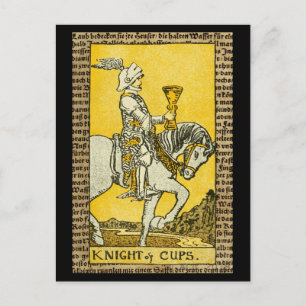 Ritter der Kelche Tarot Postkarte