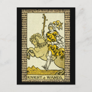 Ritter der Stäbe Tarot Postkarte
