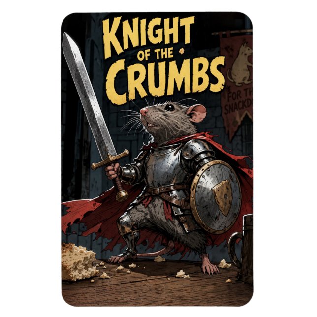 Ritter des Krümel-Comic-Buch-Ratte  Magnet (Vertikal)