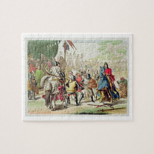 Ritter, die zu Fuß in einem Turnier, Platte 1 (Horizontal)