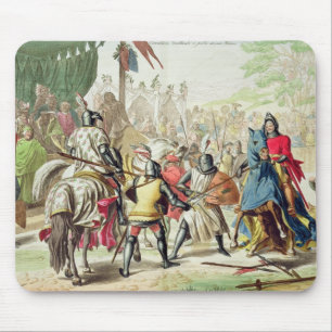 Ritter, die zu Fuß in einem Turnier, Platte 1 Mousepad