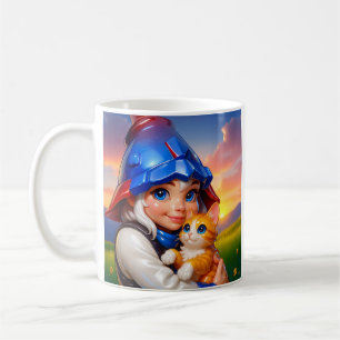 Ritter-Elfen-Katzen-Tasse Kaffeetasse