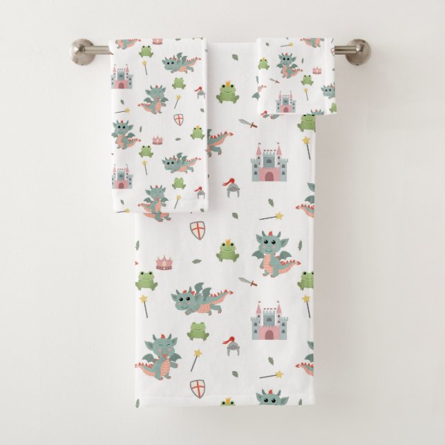 Ritter Fairytale Burg Kinderzimmer Badhandtuch Set (Insitu)