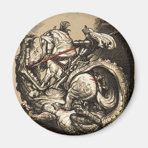 Ritter gegen Drachen Magnet